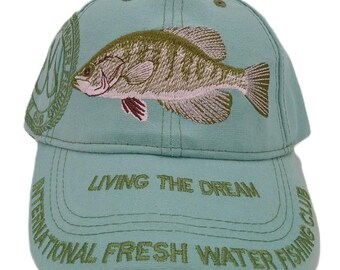 Crappie Baseball Hat, Fishing Hat, Fishing Cap