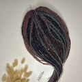 Earthy Dreadlocks, Dark Handmade Black Synthetic Double Ended Dreads, Forest vibes Hairstyle, DE & SE, Black  Dreadlocks, Gift for girls product logo