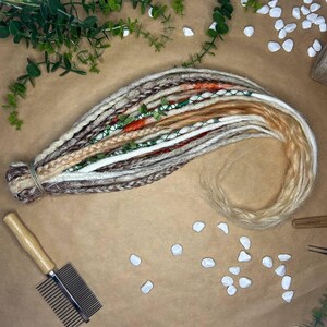 Blonde Zöpfe auf einem Clip, handgemachte abnehmbare Dreads, Wikinger style Dreadlocks Clip-On, blonde Zöpfe, Haarschmuck, Dreads auf einem Clip