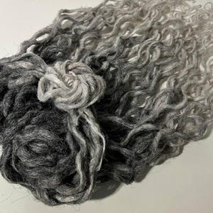 Grey Handmade Curly GofroDreads, Silver Blond Dreads, Gray Wavy DE or SE Dreadlock Extensions, Synthetic Cold Blond Curly Hairs Extension