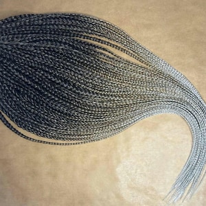 Dark to Blond Ombre Handmade Synthetic Double ended Braids, Ombre Dreadlock Extension, Dark Hair Extensions, Long Natural Brown Hairs