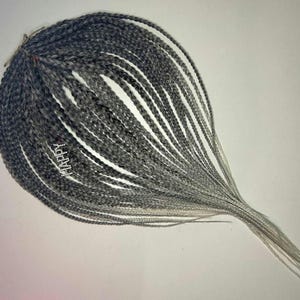 Gray Ombre Synthetic Braids, Grey DE or SE Dreadlock Extensions, Gray Double Ended Braids Hair Extensions, Grey Classic Ombre Long Braids