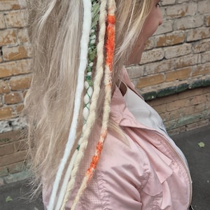 Blonde Zöpfe auf einem Clip, handgemachte abnehmbare Dreads, Wikinger style Dreadlocks Clip-On, blonde Zöpfe, Haarschmuck, Dreads auf einem Clip
