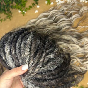 Dark to Blond Ombre Synthetic Curly Dreadlocks, Wavy DE or SE Handmade Hair Extensions, Ombre Wavy Dreads, Natural Wave Ombre Dreadlocks