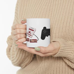 Gamer&#39;s Ceramic Mug, Perfect Gift for Gamers, Video Game Lovers, Game Controller Mug, Retro Games