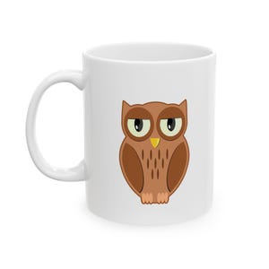 Mug en céramique hibou fantaisiste - cadeau parfait pour les amoureux des animaux, jolie tasse à café, décoration d&#39;intérieur, cadeau mignon pour les enfants, cadeau d&#39;anniversaire