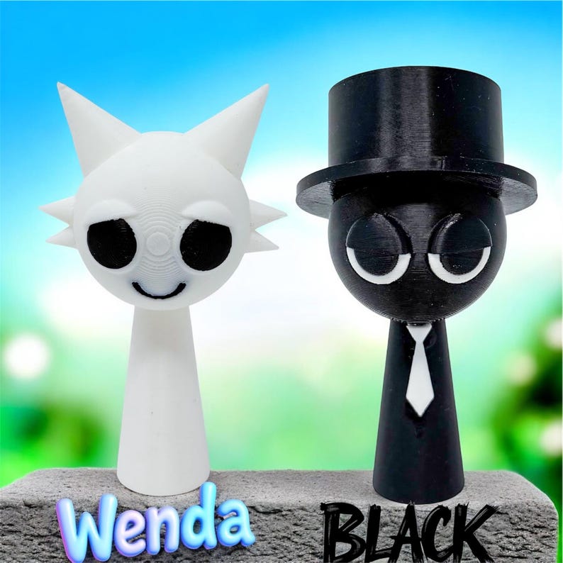 Juguetes Sprunki impresos en 3D: regalos divertidos y únicos para gamers, niños, cumpleaños y ocasiones especiales / Figuras Incredibox, coleccionables / Adorno para pasteles imagen 3