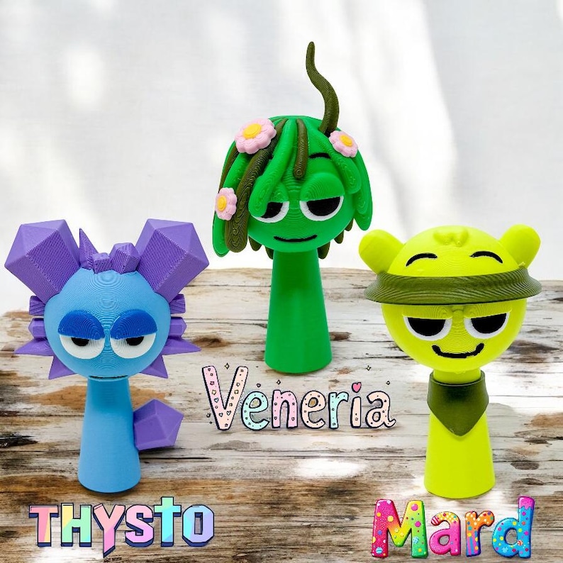 Juguetes Sprunki impresos en 3D: regalos divertidos y únicos para gamers, niños, cumpleaños y ocasiones especiales / Figuras Incredibox, coleccionables / Adorno para pasteles imagen 6