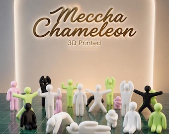 MECCHA CHAMELEON 3D Printed Figure | Collectible Desk Toy | Gamer Gift | Custom Color & Pose | Fan-Made Mini Figurine | Gaming Room Decor