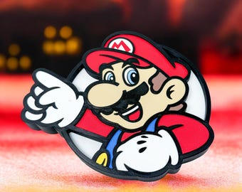 Crochet mural Super Mario imprimé en 3D – Décoration de salle de jeux – Art mural – Cadeau pour joueur – Accessoire Mario Bros