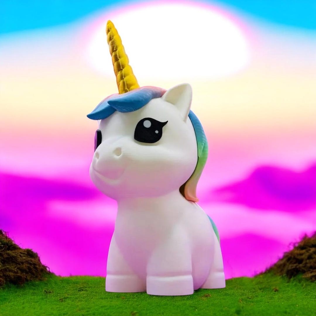 Unicorn Piggy Bank 3D Printed | Cute, Durable, & Functional Coin Saver ...