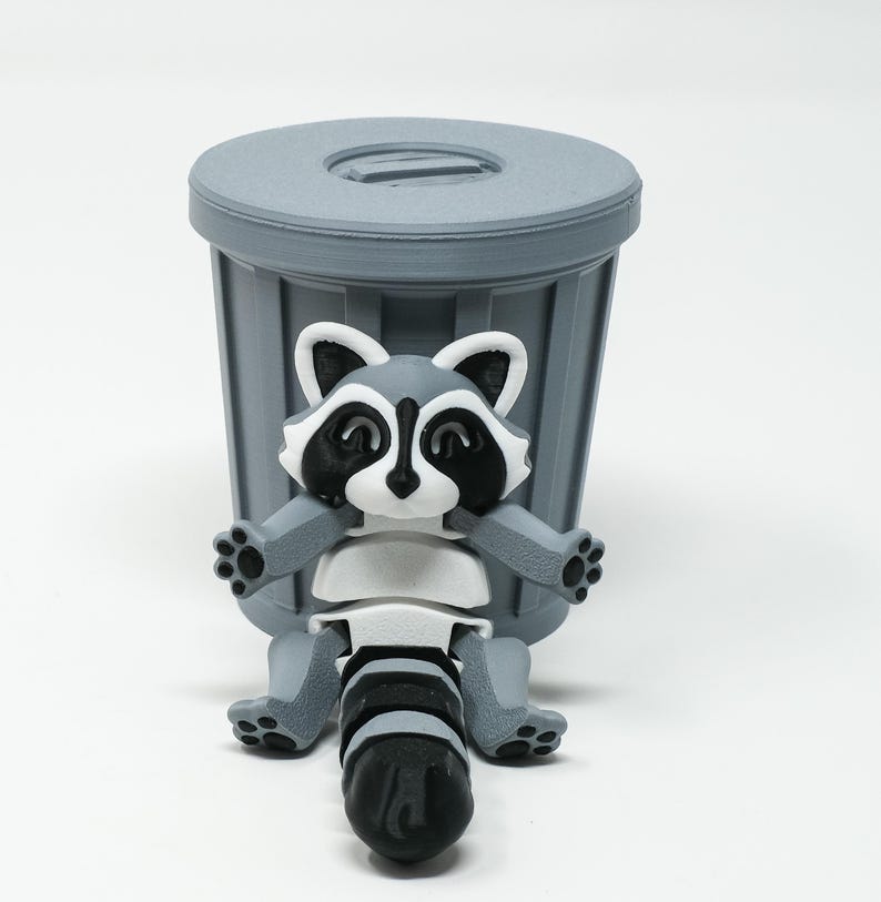 Raccoon 3D Printed – Adorable Articulated Fidget Toy | Flexible Design ...