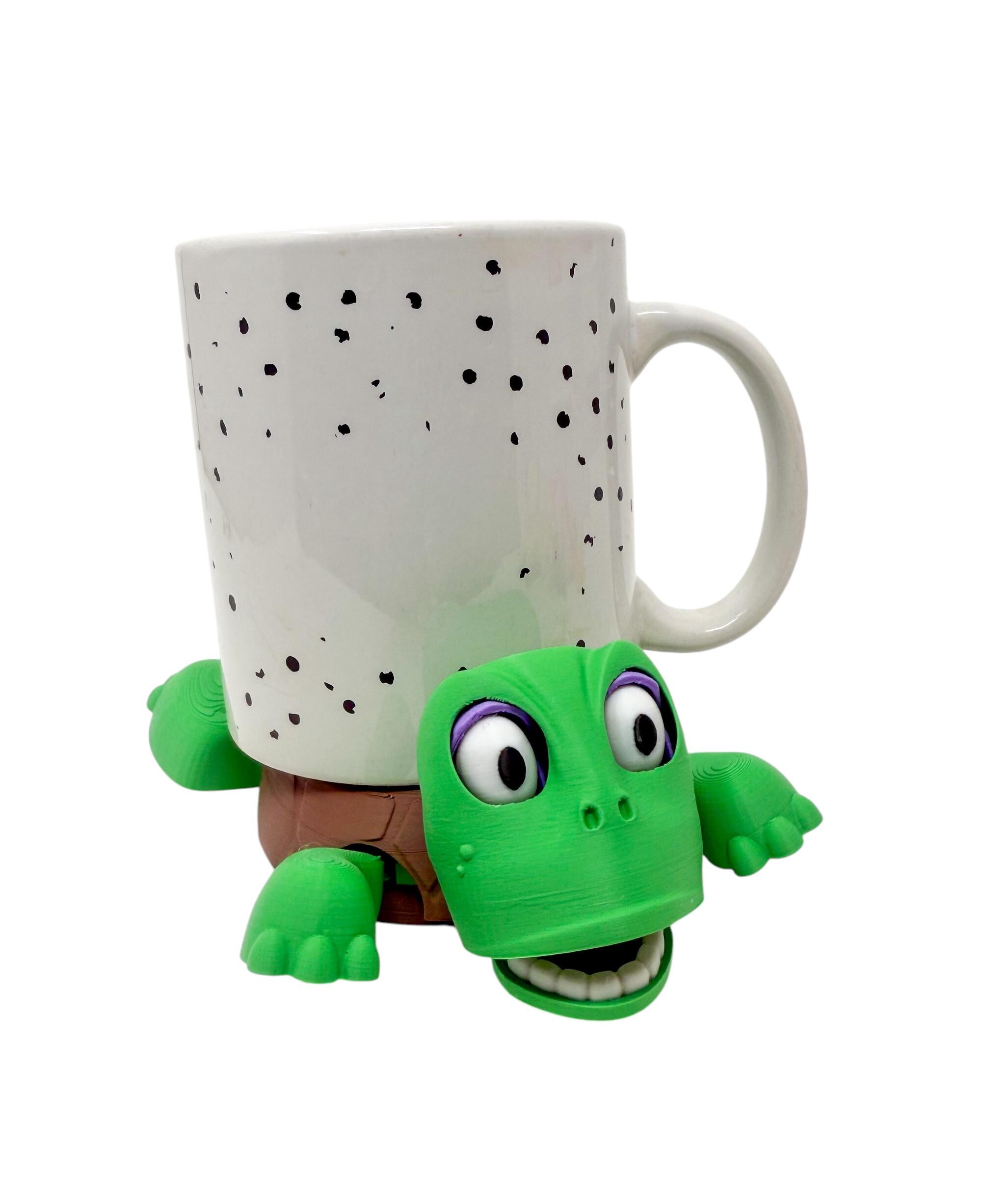 Sottobicchiere A Forma Di Tartaruga Stampato In 3D / Adorabile Portabicchieri Con Testa E Piedi In Movimento / Divertente Sottobicchiere Per Bevande / Unico Amante Delle Tartarughe / Articolato / Squirtle - Italia - 4