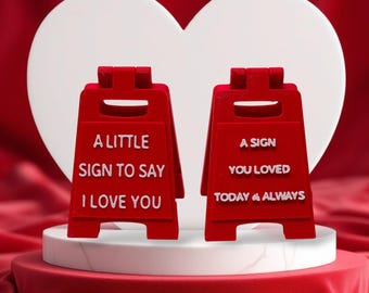 Mini Love Sign – Unique 3D Printed Valentine’s Gift | Adorable ‘I Love You’  | Romantic Keepsake for Her, Him, or a Special Someone!