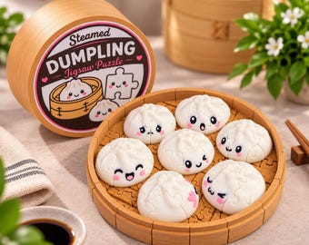 Dumpling Jigsaw Puzzle 3D Printed - Chocolate Chip Cookie Lover Gift - Fun Office Desk Toy - Unique Home Decor - Fidget Puzzle