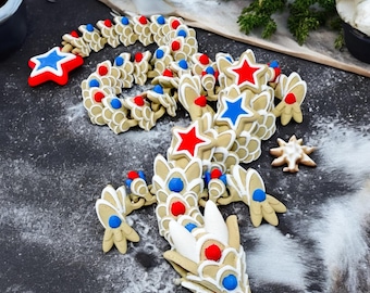 Star Cookie Dragon - Jouet articulé imprimé en 3D Adorable et flexible avec Star Cookie | Un cadeau unique et attentionné pour toute occasion