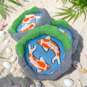 Koi Pond Fidget Clicker | Zen Garden Desk Toy | Stress Relief Gift | Japanese Koi Fish Decor | Interactive Art Sculpture | Desk Accessory
