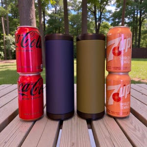 Dual Can Beer Coozie | 3D Printed Double Beer Can Holder | Game Day & Tailgating Drinkware | Man Cave Home Bar Gift image 6