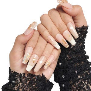 Merlot Muse Coffin Press On Nails – Handgemaakte bordeauxrode kunstnagels – Nagelset met opvallende rode wijn voor speciale gelegenheden