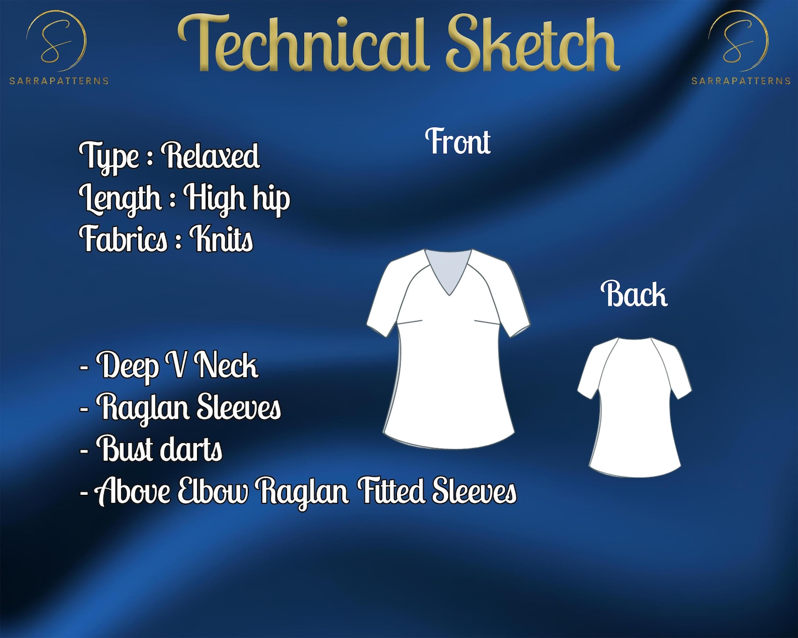 PDF Digital Sewing Pattern Casey Top | Fitted Top Pattern | Classic Top ...