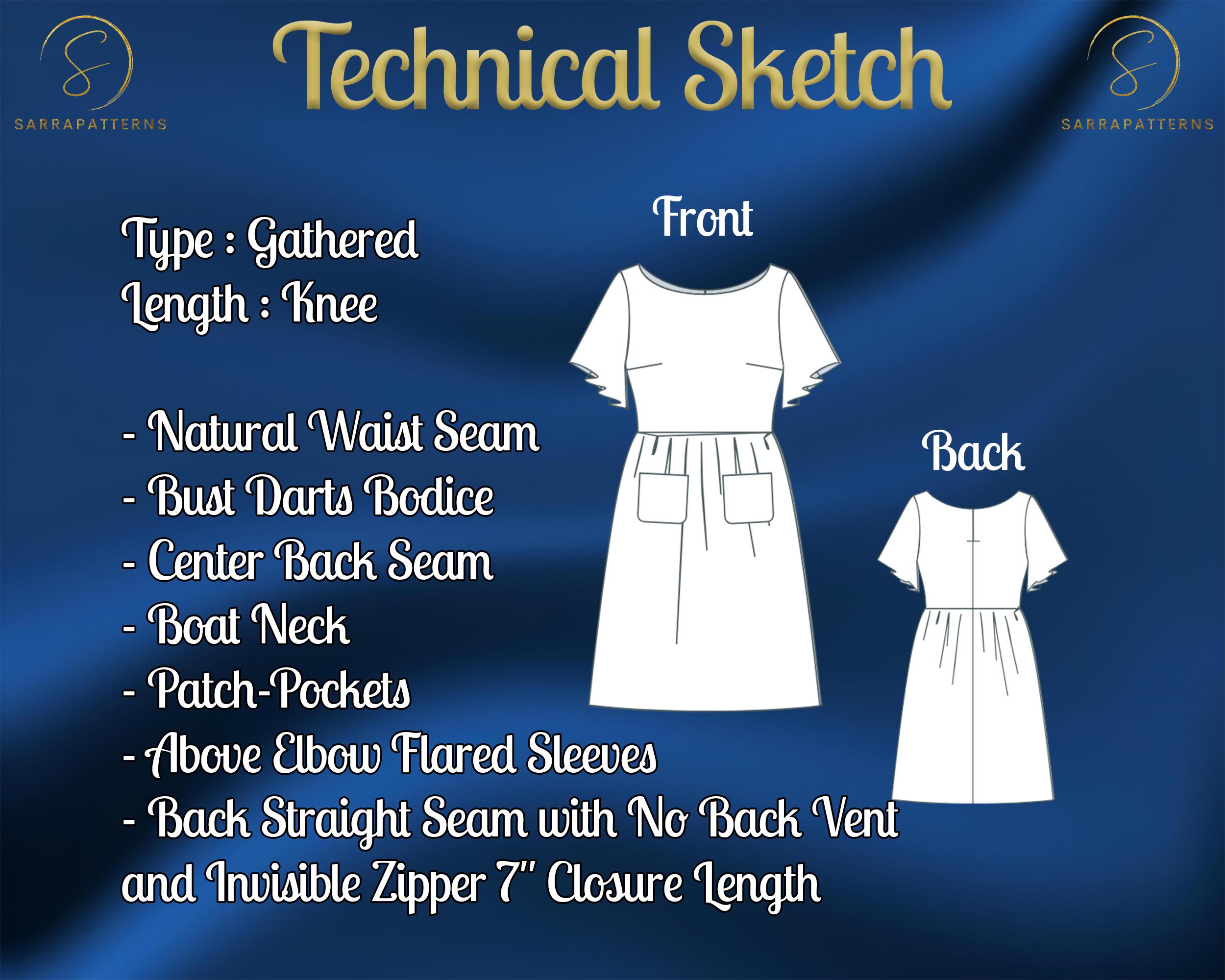 PDF Digital Sewing Pattern for Megane Dress | Linen Dress Pattern ...