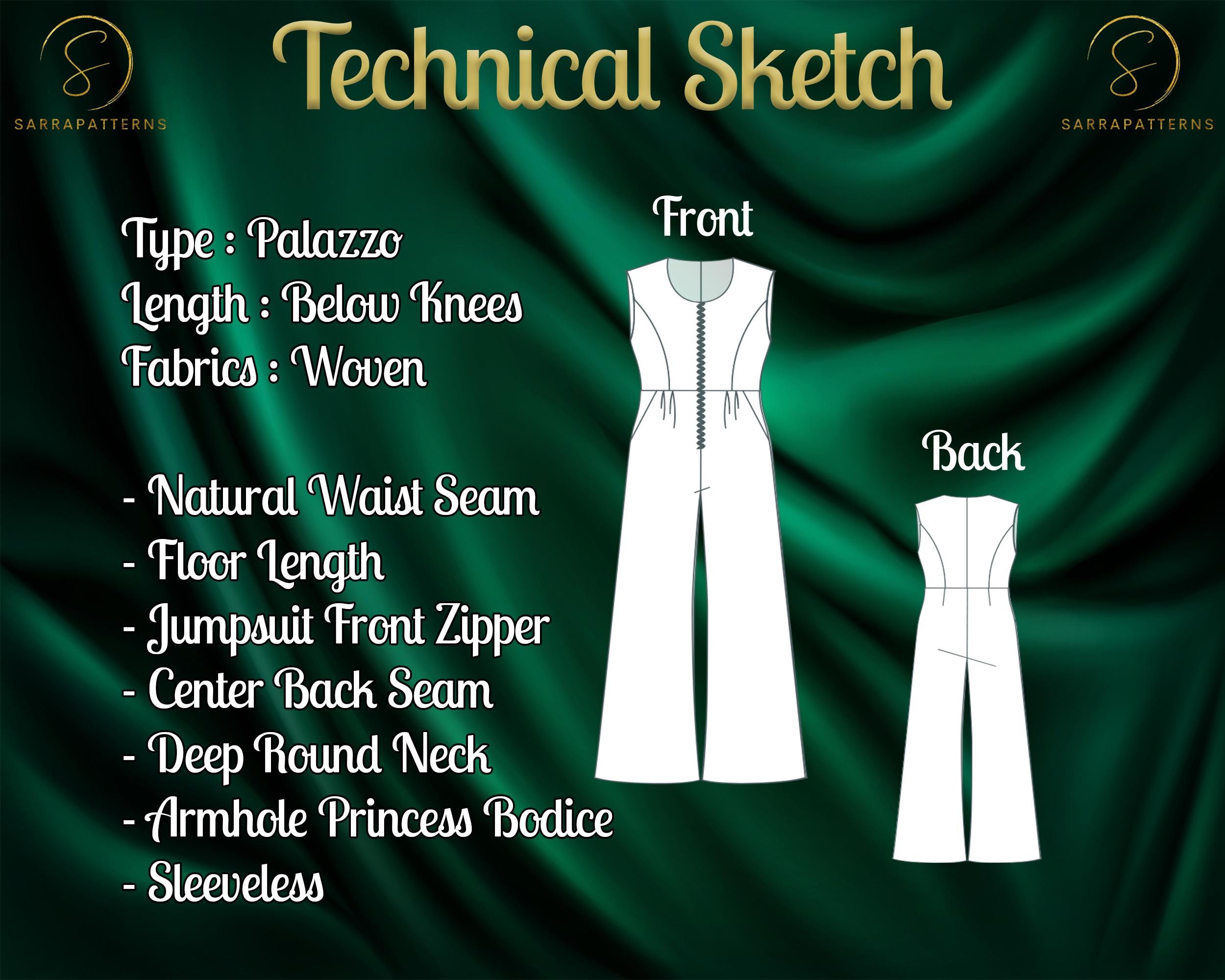 PDF Digital Sewing Pattern for Charlize Jumpsuit | Plus Size Patterns ...