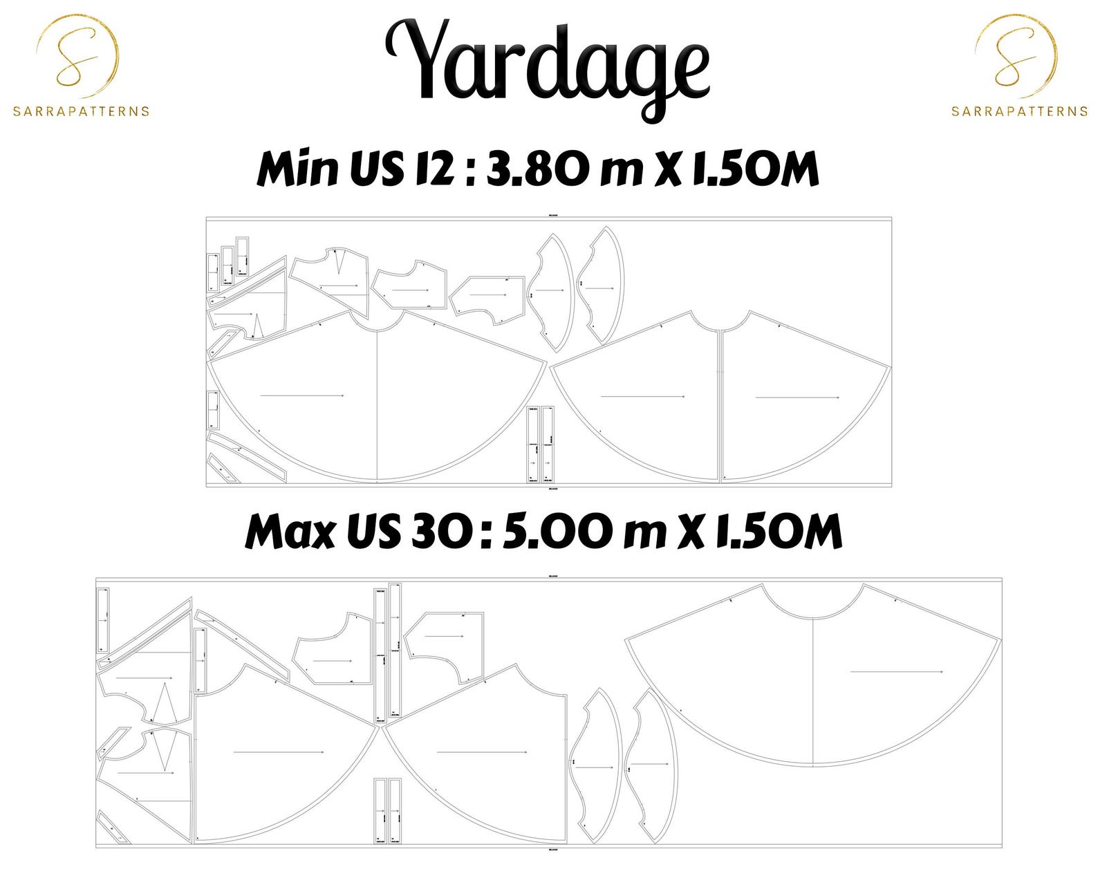 PDF Digital Sewing Pattern for Line Dress | Plus Size Patterns | Circle ...