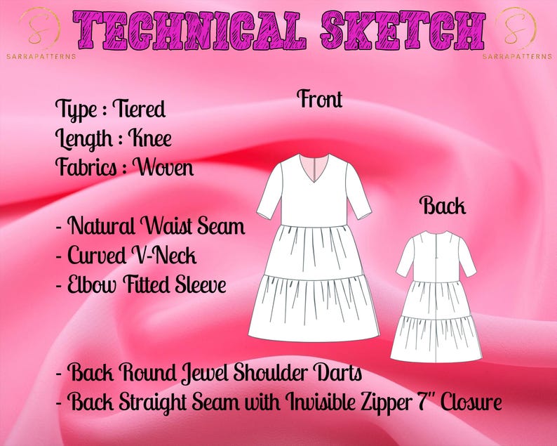 PDF Digital Sewing Pattern Khari Dress | Kid Dress Pattern | Pattern ...