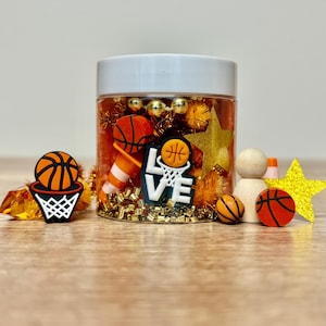 Basketball Sensory Kit Play Dough Sports Party Favor travel size basketball birthday Party Favor Fan Motor Skill Development Activity