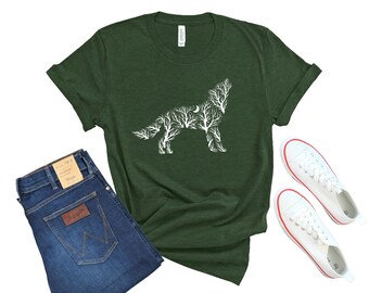 Camiseta de lobo, Lobo aullando, Camiseta para amantes de los animales, Lobo floral, Regalo para amantes de los lobos, Camiseta con lobo, Chica lobo, Regalos de lobos, Camiseta con animales salvajes