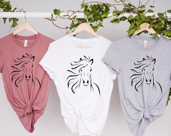 Horse Shirt, Horse Silhouette Shirt, Horse Lover, Horse Girl Shirt, Horse Mom Shirt, Equestrian Shirt, Gift For Horse Owner, Horse Lover Tee