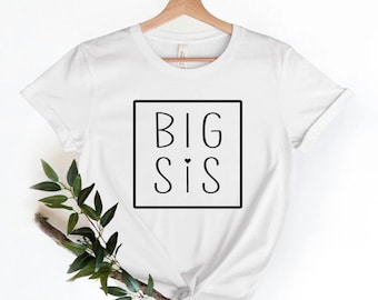 Koszulka dla starszej siostry, Koszulka dla starszej siostry, Koszulka dla rodzeństwa, Koszulka dla młodszej siostry, Koszulki dla sióstr, Ogłoszenie o ciąży, Koszulka z ogłoszeniem o narodzinach dziecka