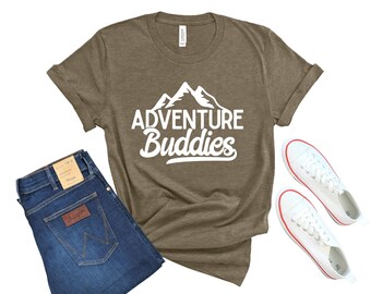 Adventure Buddies, Vacation Shirt,  Adventure Shirts, Matching Couples, Lover Shirt, Road Trip Shirt, Camp Matching Shirts, Camping Shirt