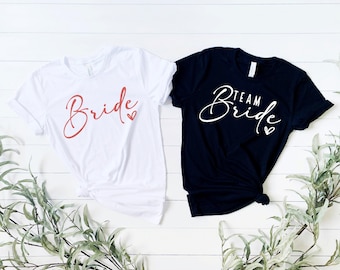 Camisetas para despedida de soltera, camiseta para despedida de soltera, camiseta para despedida de soltera, camiseta para despedida de soltera, equipo de novias, regalo para damas de honor, camisetas para fiesta nupcial