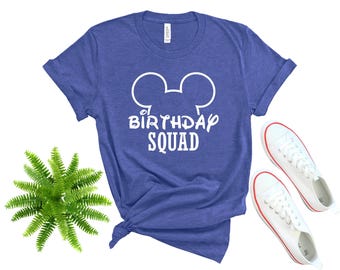 Disney Birthday Squad Shirt, Disney Birthday Shirts,  Birthday Girl Disney Shirt, Birthday Boy Disney Shirt, Disney Birthday Party Shirts