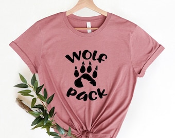 Camisa de manada de lobos, camisa de lobo, camisa de manada de lobos para mujer, camisa para amantes de los animales, camisa para amantes de los lobos, camisa de vida salvaje para la familia, atuendos familiares a juego