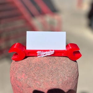 ミルウォーキーツール名刺ホルダーレンチ - デスク名刺ホルダー - 名刺ディスプレイ - オフィスデスクオーガナイザー