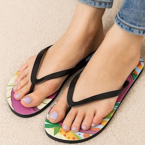 Tropical Fruit Flip Flops: Vibrant Summer Beach Sandals