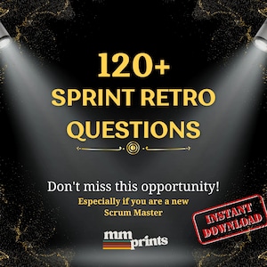 120+ Sprint Retro Fragen: Scrum Template (Digitaler Download)