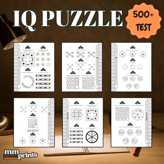 IQ Puzzle Test: 500+ Brain Teasers for Adults (digital Download
