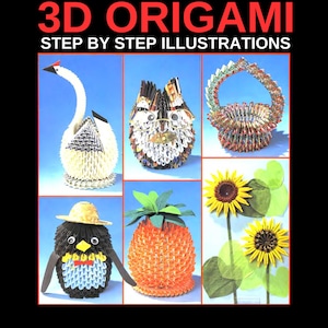 79 Different 3D Origami Patterns Bundle, Paper Folding Templates, DIY Origami Digital Download