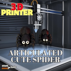 Articulated Cute Spider STL | 3D Printable Toy Model | Fidget Pet | Instant Digital Download