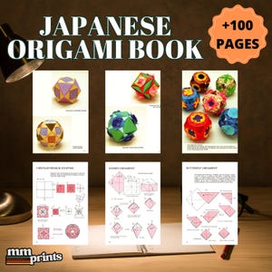 Japanese Origami Patterns | Vintage Origami PDF | Traditional Japanese Paper Folding Designs | Digital Print