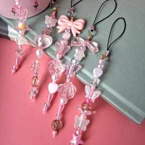 Iridescent Pink Phone Charm with Fairycore Aesthetics | Coquette Kindle Charm