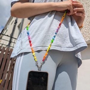 Beaded Crossbody Phone Strap: Upcycled Y2K Phone Charm