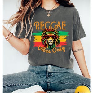 Reggae Vibes Only T-Shirt, Gift For Reggae Music Lover Shirt, Reggae Enthusiast Music T-shirt, Rastafari Animal Tee, Boho Fashion Shirt