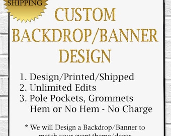 Custom Designed Backdrop - Backdrop Printing - Backdrop Design - Personalized Banner