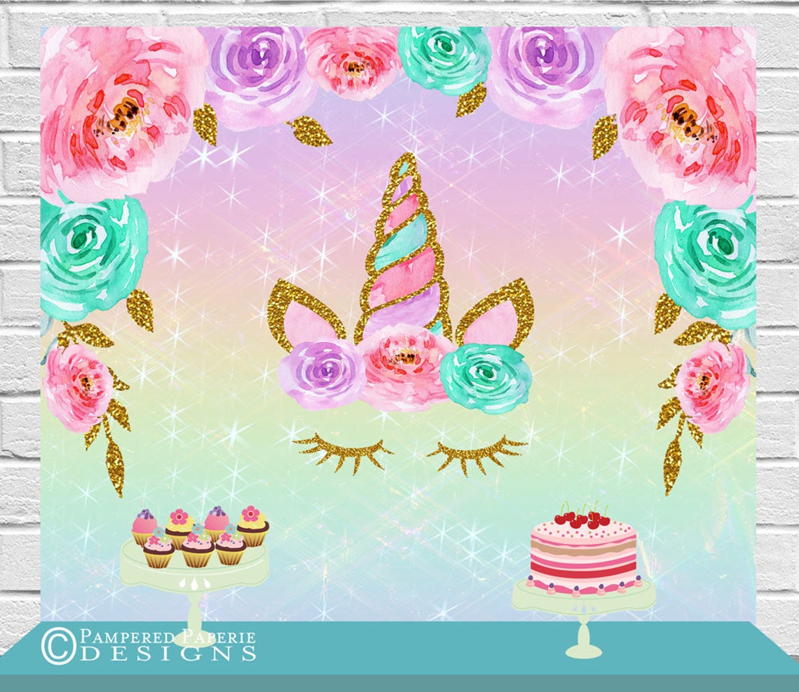 Unicorn Backdrop Personalized Backdrop Custom Backdrop Etsy