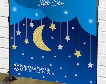 Twinkle Twinkle Little Star - Baby Shower Backdrop - Birthday Backdrop