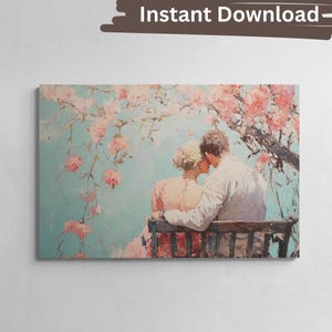 Love Romantic Painting Saint Valentin Valentines Wall Decor Printable Art Valentines Day Gift Idea For Her Romantic Bedroom Wall Decor